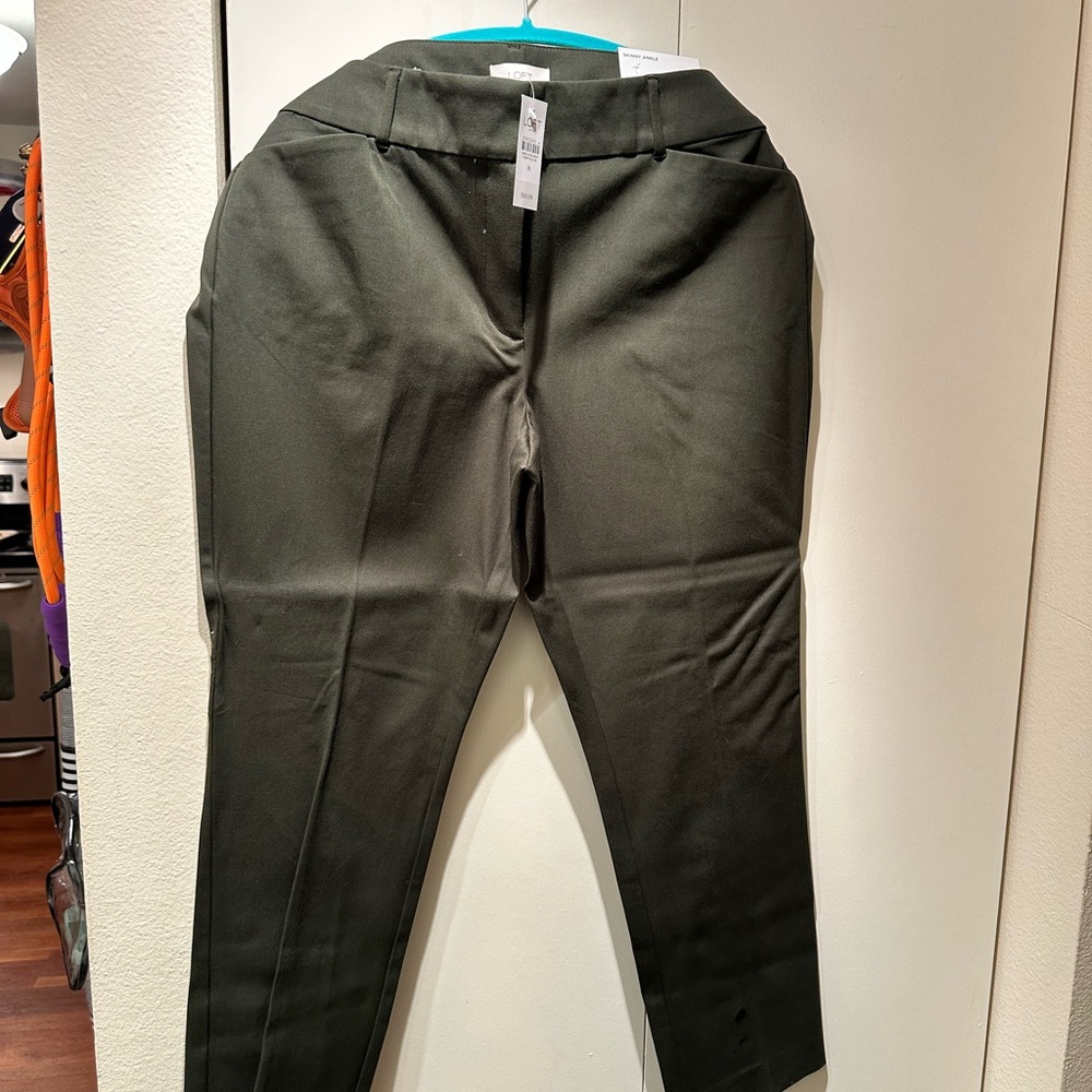 LOFT Olive Green Skinny Ankle Pants